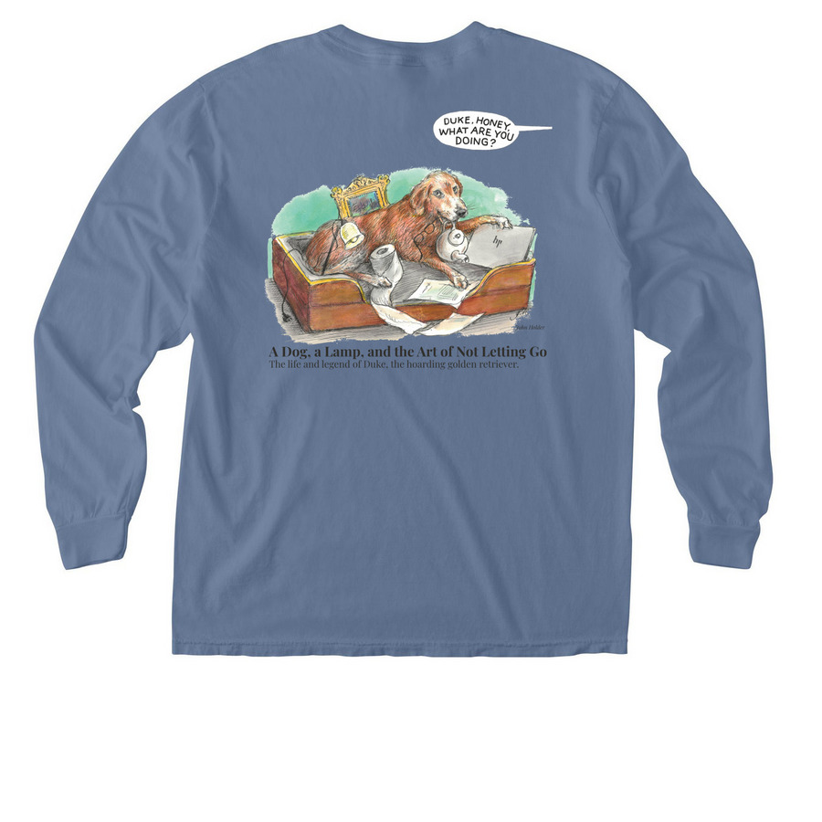 Virginia Living's Pocket Tee?Duke, a Blue Jean Comfort Colors Long Sleeve Pocket Tee (back-view)