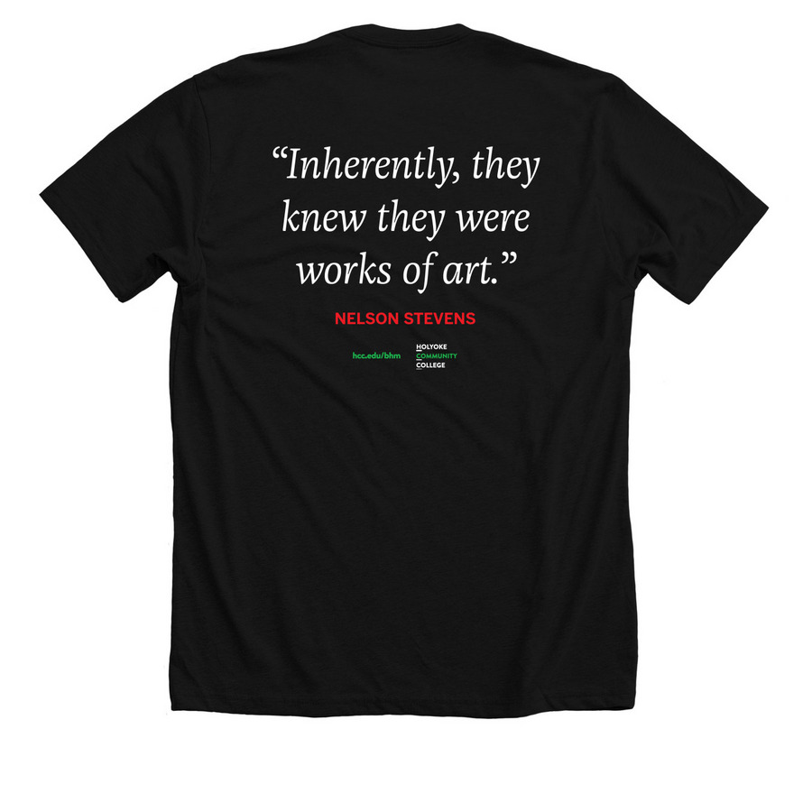 Black History Month 2024, a Solid Black Blend Premium Unisex Tee (back-view)