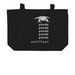 ponds ponds ponds TOTE, a Black Large Organic Cotton Tote Bag