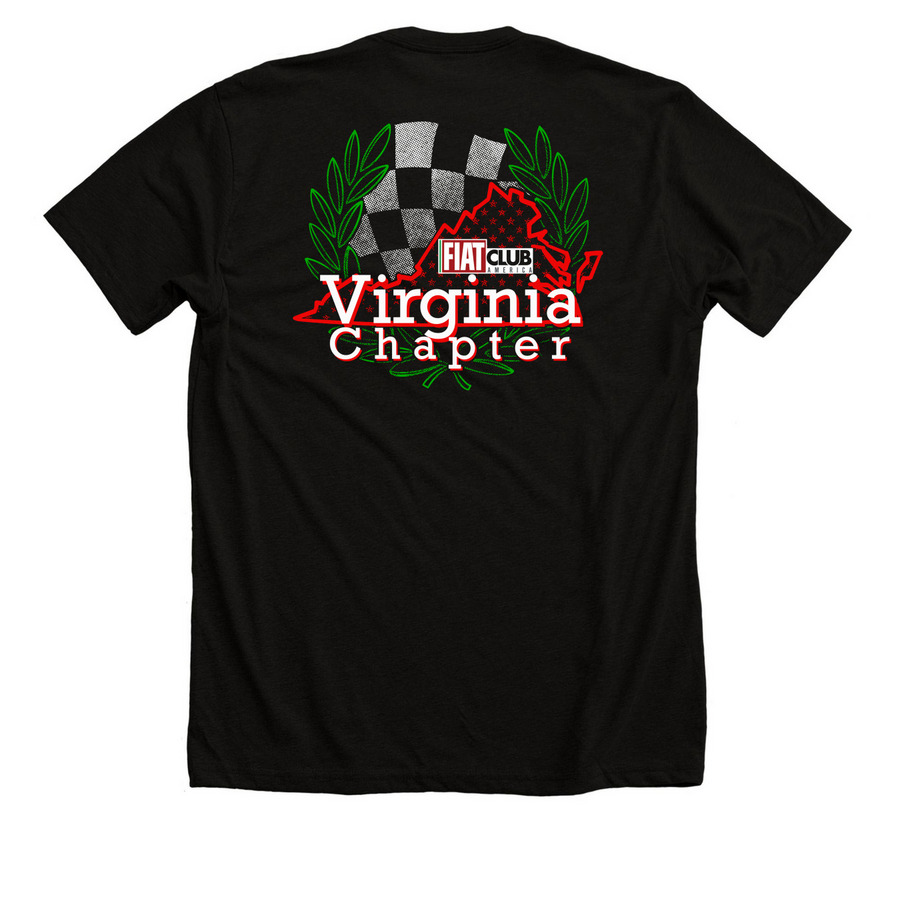 FCA Virginia Chapter Shirt #1, a Solid Black Blend Premium Unisex Tee (back-view)