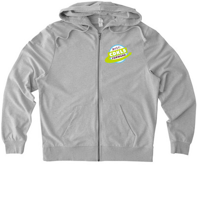 Move CDKL5 Forward Zip Up Hoodie, a Granite Grey Heather Allmade Organic French Terry Zip Up Hoodie