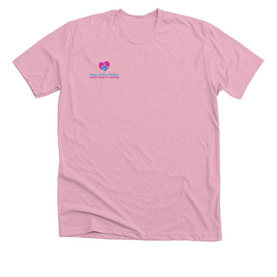 "because their lives are worth our time", a Heather Pink Premium Unisex Tee