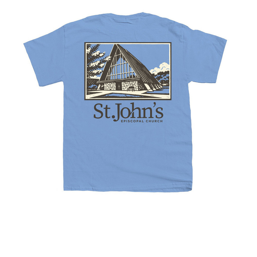 Peace be with y'all., a Carolina Blue Youth Unisex Tee (back-view)