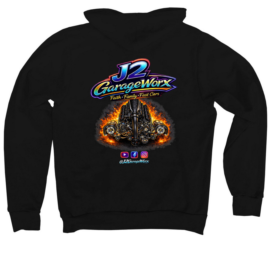 J2GW Twins&nbsp;, a Black Premium Pullover Hoodie (back-view)