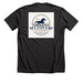 Flyover Farm Logo, a Dark Grey Heather Premium Unisex Tee (back-view)