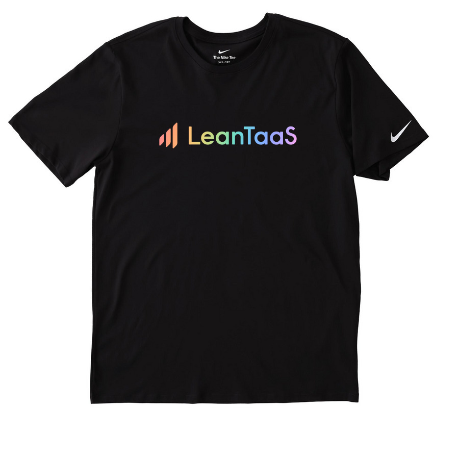 Nike LeanTaaS Pride Dri Fit Tee, a Black Nike Dri-FIT Jersey Blend Performance Tee