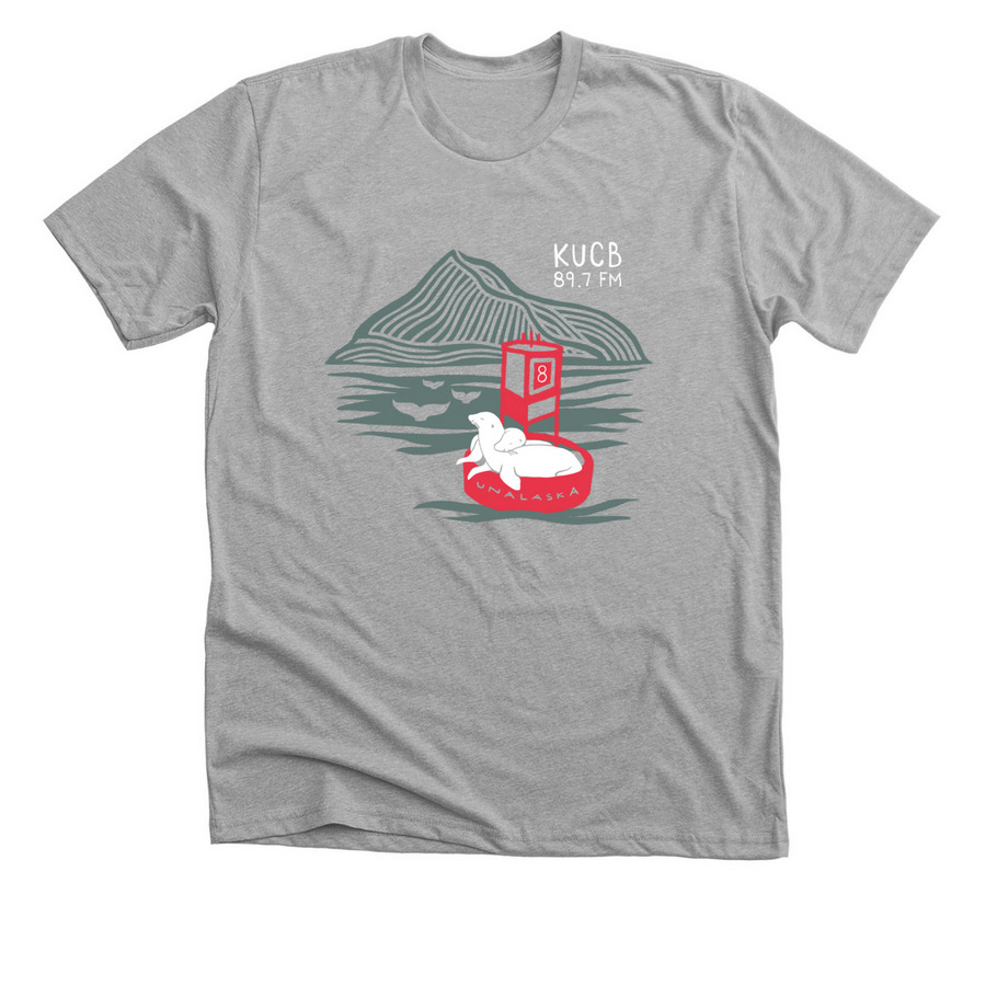 Whales in the Bay by&nbsp;Mariza Aparicio Tovar, a Athletic Heather Premium Unisex Tee