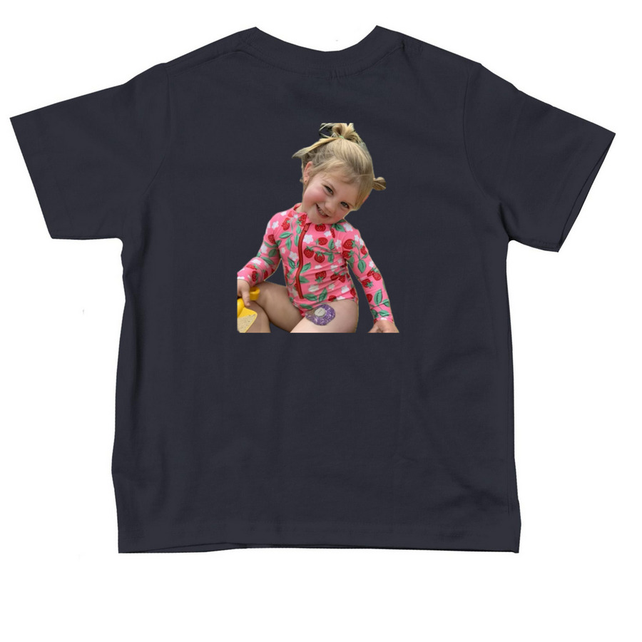 Addie Maeve's Dream Team, a Navy Toddler Tee (back-view)