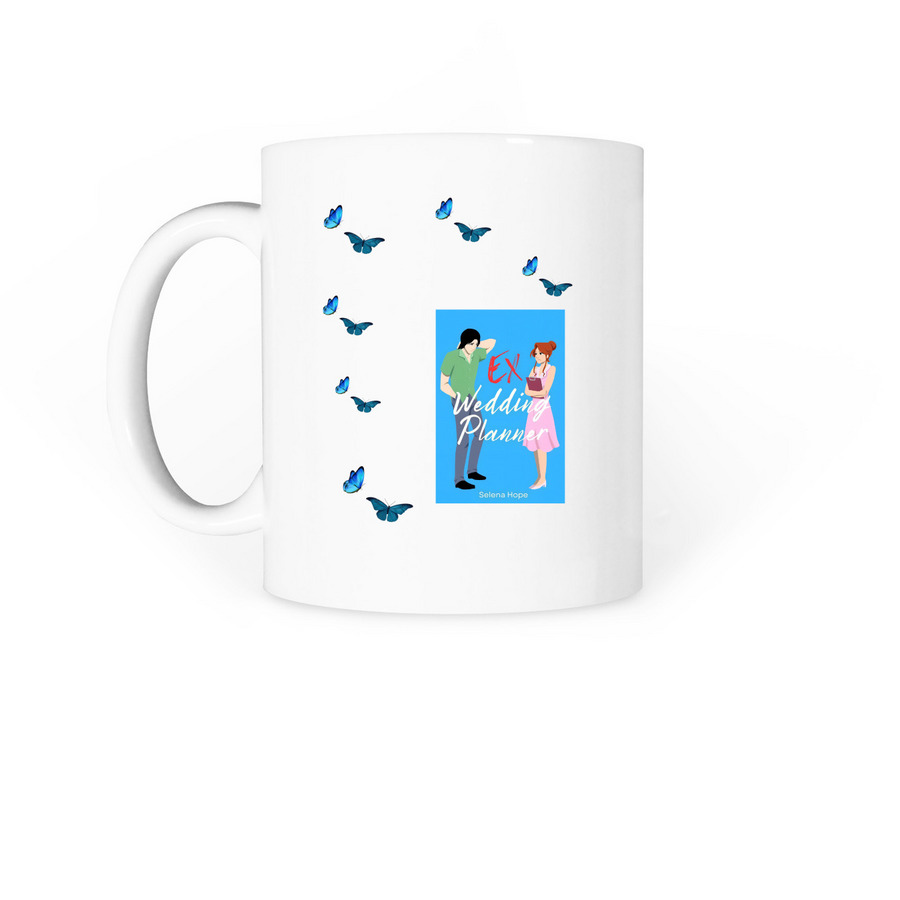 CALEB STEWART MUG, a White Coffee Mug (back-view)