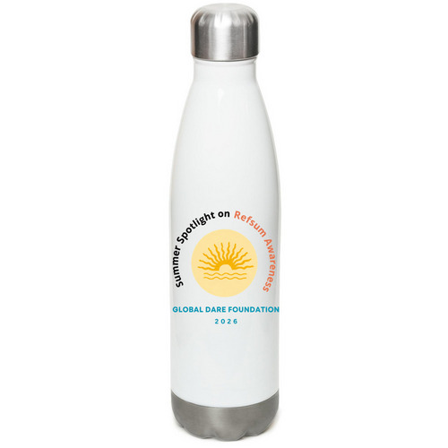 Summer Spotlight Water Bottle, a White Stainless Steel Water Bottle
