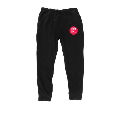 Girls Inc. Dallas Logo Joggers, a Black Midweight Fleece Joggers