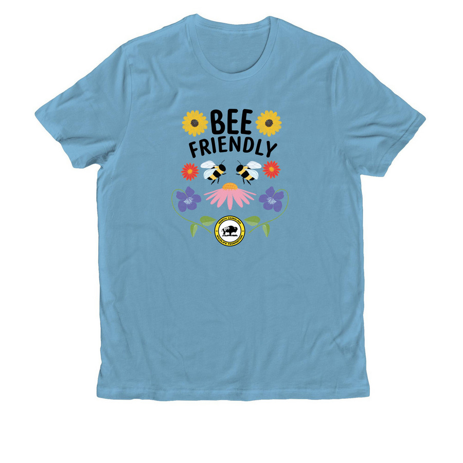 Bee Friendly, a Arctic Blue Allmade Organic Cotton Unisex Tee