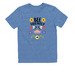 Youth Bee Friendly, a Azure Blue Allmade Youth Eco Triblend Tee