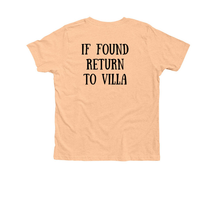 Mini Villa Hub Cub, a Heather Peach Premium Youth Tee (back-view)