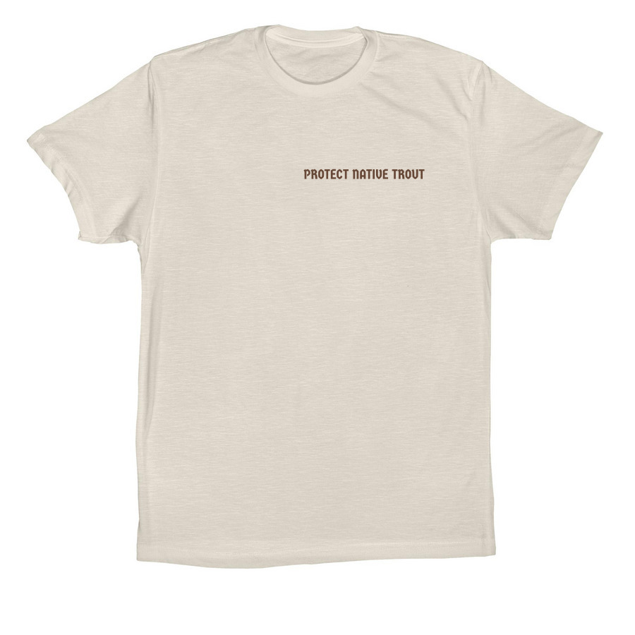 Protect Native Trout - Back Design, a Dust Premium Cotton Tee