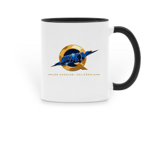 QSKY 94.3 Radio, a Black Two-Tone Ceramic Mug