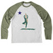 Maine Yogis&nbsp;??, a Olive You Green/ Bright White Allmade Eco Triblend Colorblock Raglan Long Sleeve Tee