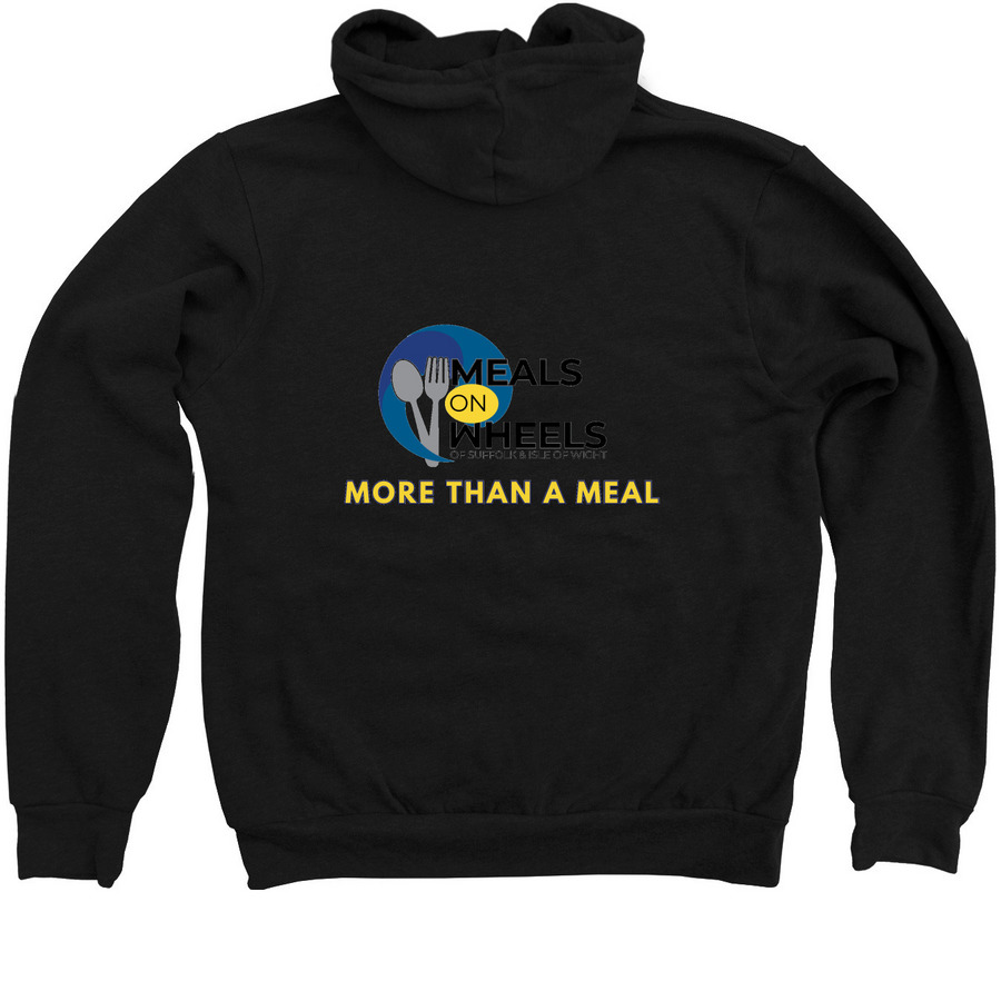 MOW (Volunteer) Zip-up Hoodie&nbsp;, a Black Zip Up Hoodie (back-view)