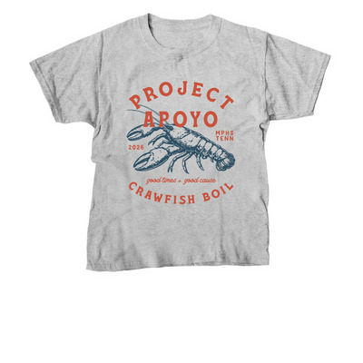 Kids 2026 Crawfish Boil Tee, a Sport Grey Youth Unisex Tee