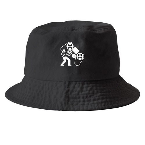 Gamer dude&nbsp;, a Black Printed Bucket Hat
