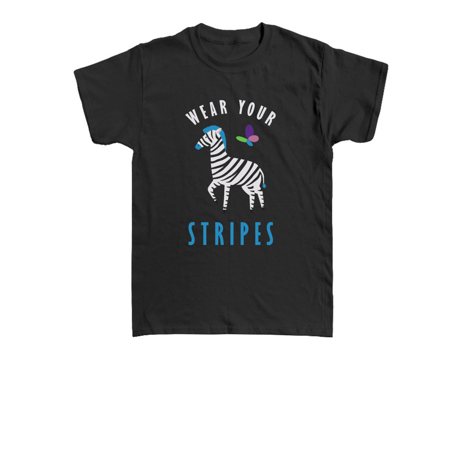 Wear Your Stripes Dark Toddler T, a Black Toddler Tee