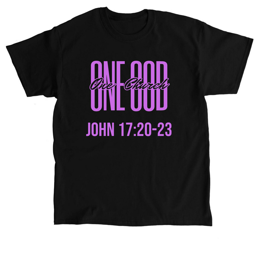 One God One Church (Purple), a Black Classic Unisex Tee