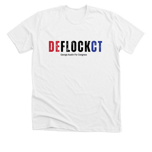 DEFLOCK CT!, a Solid White Blend Premium Unisex Tee
