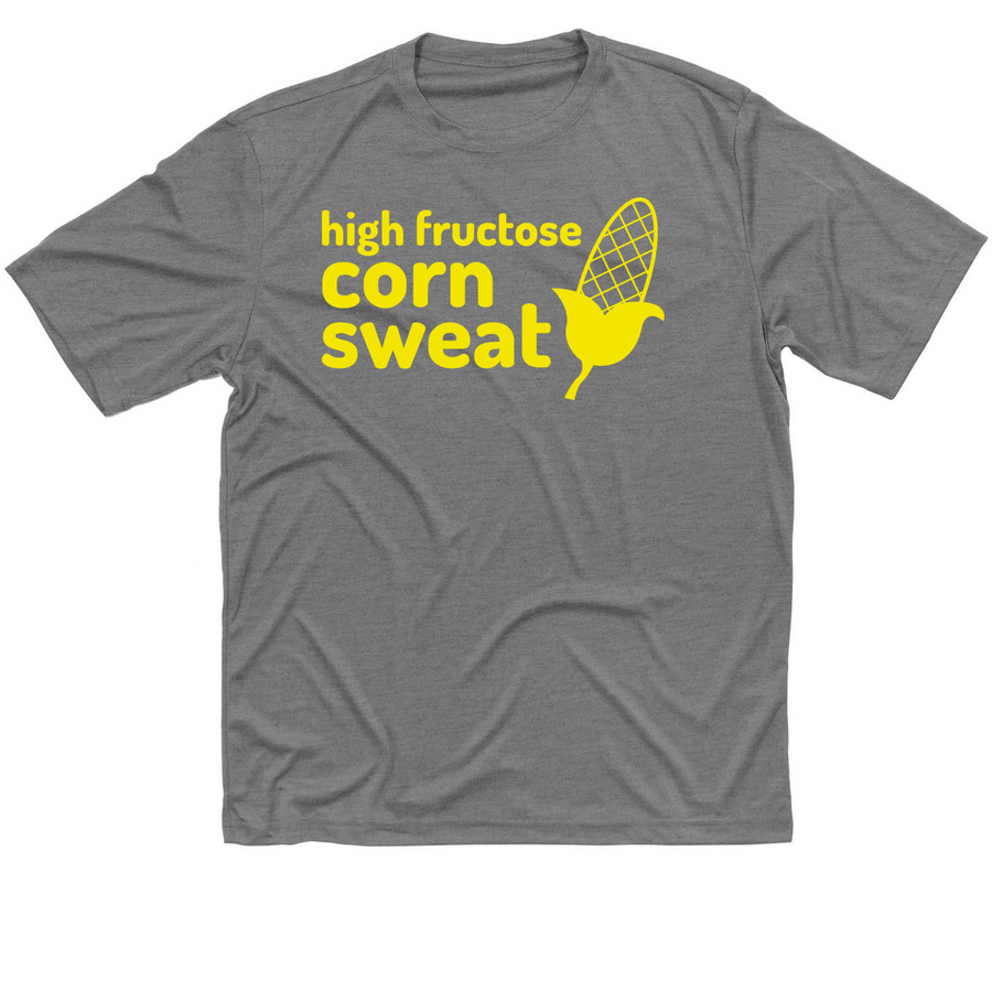 High Fructose Corn Sweat 2026 ACTIVE YELLOW, a Grey Concrete Heather Classic Performance Tee