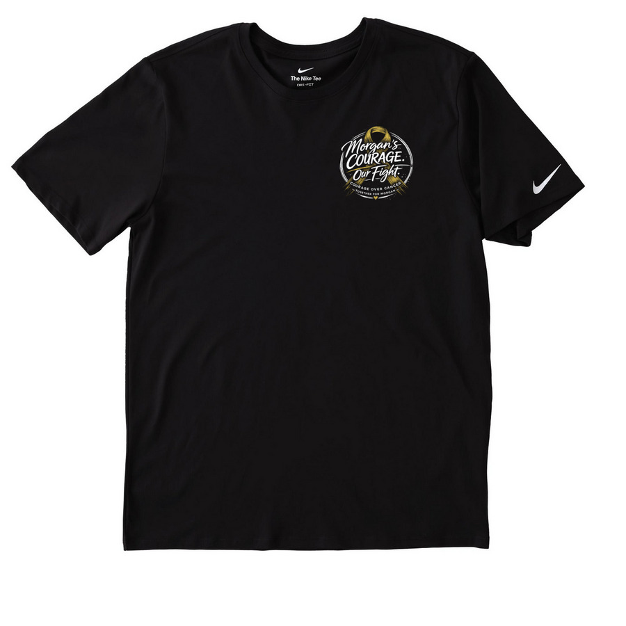 Morgan's Courage Over Cancer, a Black Nike Dri-FIT Jersey Blend Performance Tee