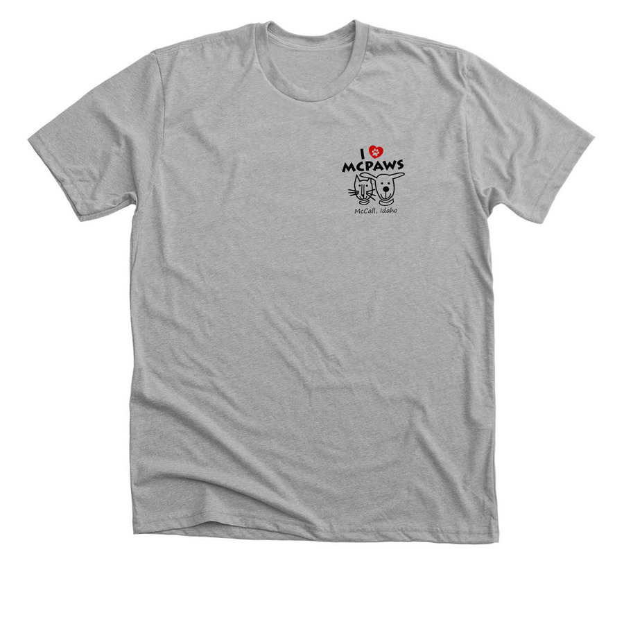 I Heart MCPAWS, a Athletic Heather Premium Unisex Tee