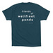ponds ponds ponds bw T-SHIRTS, a Deep Teal Premium Cotton Tee (back-view)