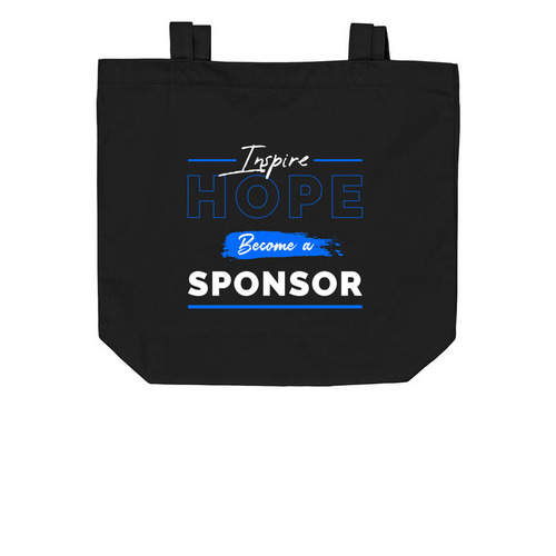 Inspire Hope Tote, a Black Organic Cotton Tote Bag