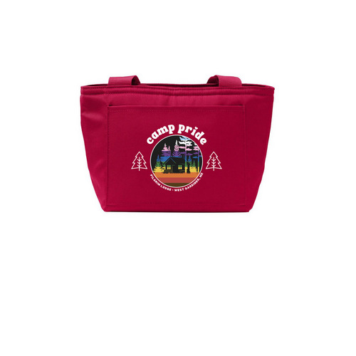 Camp Pride Lunch Bag, a Rich Red Insulated Lunch Tote