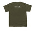 Surfing the Green Wave, a Military Green Youth Unisex Tee (back-view)
