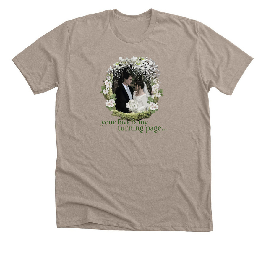 Turning Page, a Heather Stone Premium Unisex Tee