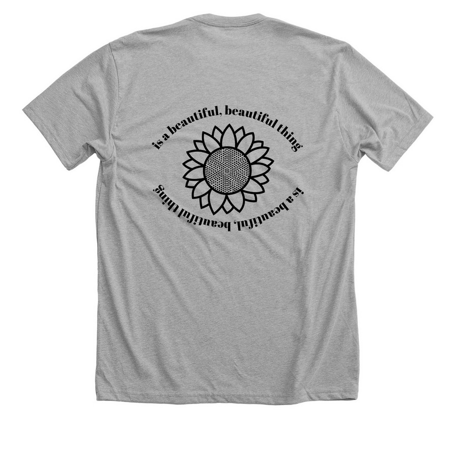 Side By Side, a Athletic Heather Premium Unisex Tee (back-view)