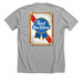 Blue ribbon&nbsp;, a Athletic Heather Premium Unisex Tee (back-view)