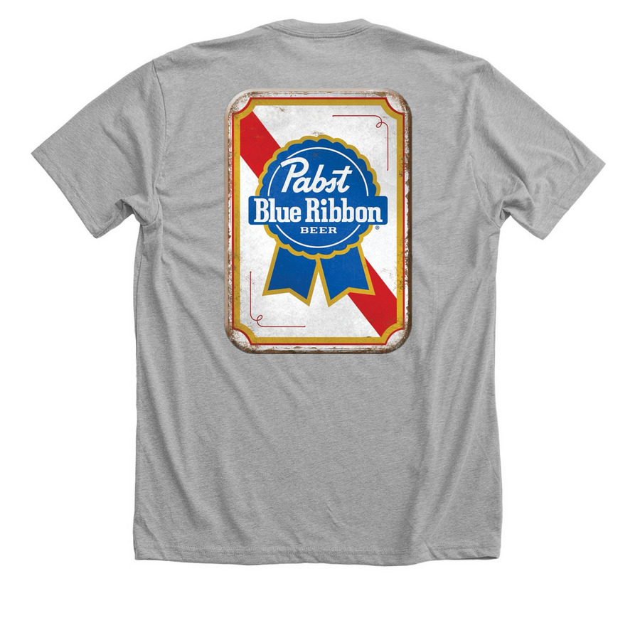 Blue ribbon&nbsp;, a Athletic Heather Premium Unisex Tee (back-view)