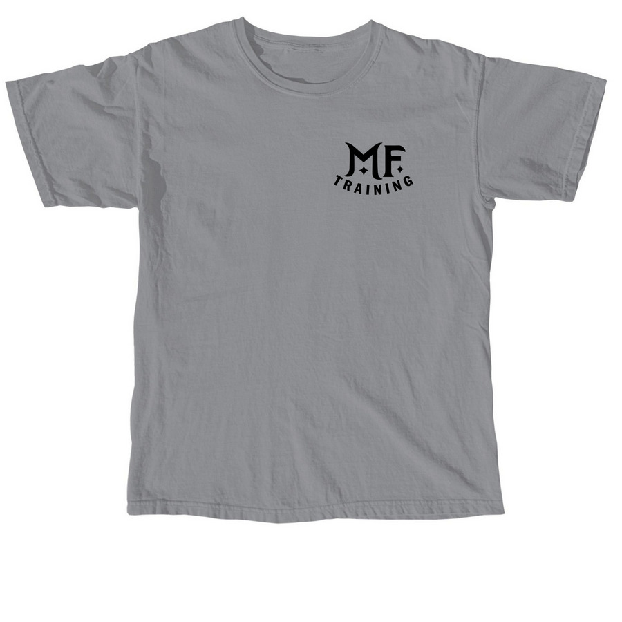 MF Training Pocket + Back Logo, a Granite Comfort Colors Unisex Tee