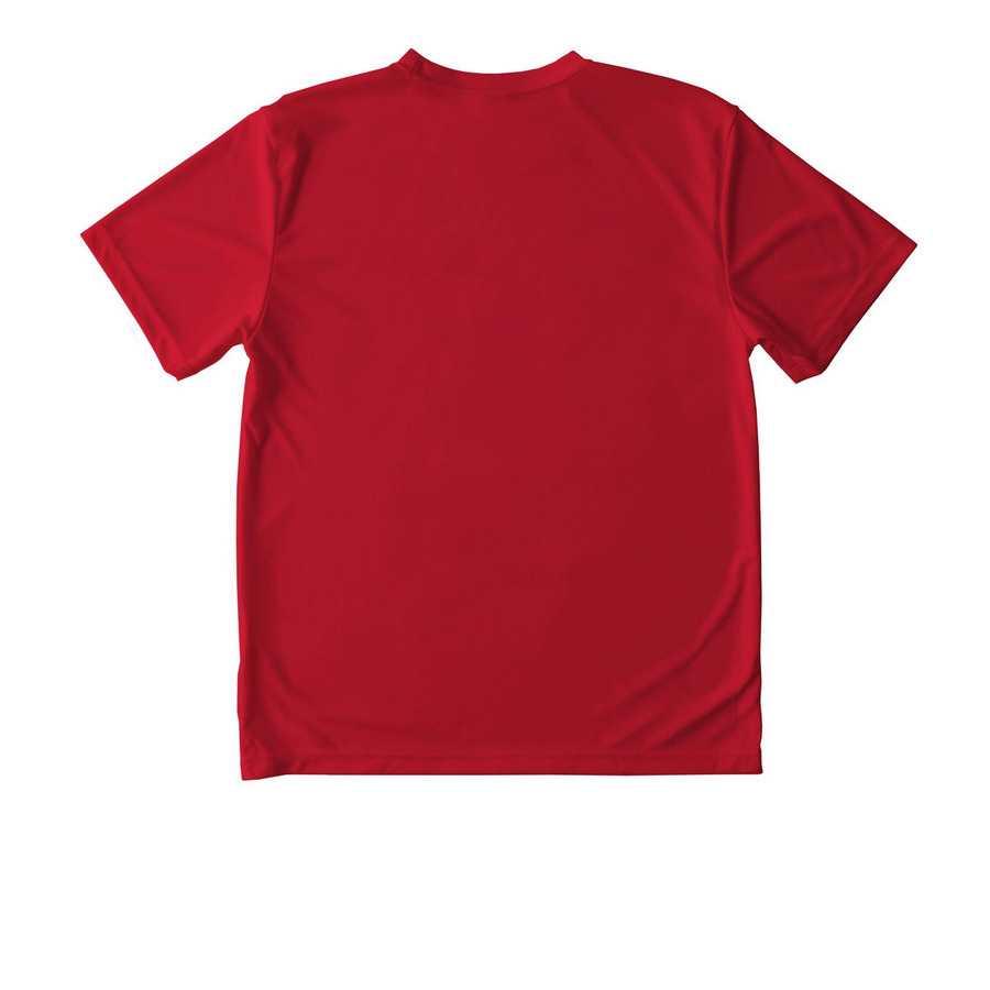 Performance P.E. Shirt, a True Red Youth Performance Tee (back-view)