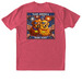 All American Team Pups, a Vintage Red Triblend Unisex Tee (back-view)