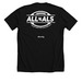 PIT vs ALS, a Solid Black Blend Premium Unisex Tee (back-view)