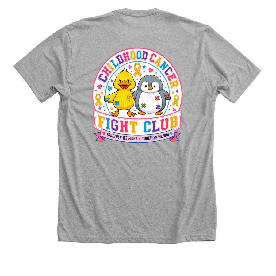 Fight Club - Adult and Youth, a Athletic Heather Premium Unisex Tee (back-view)