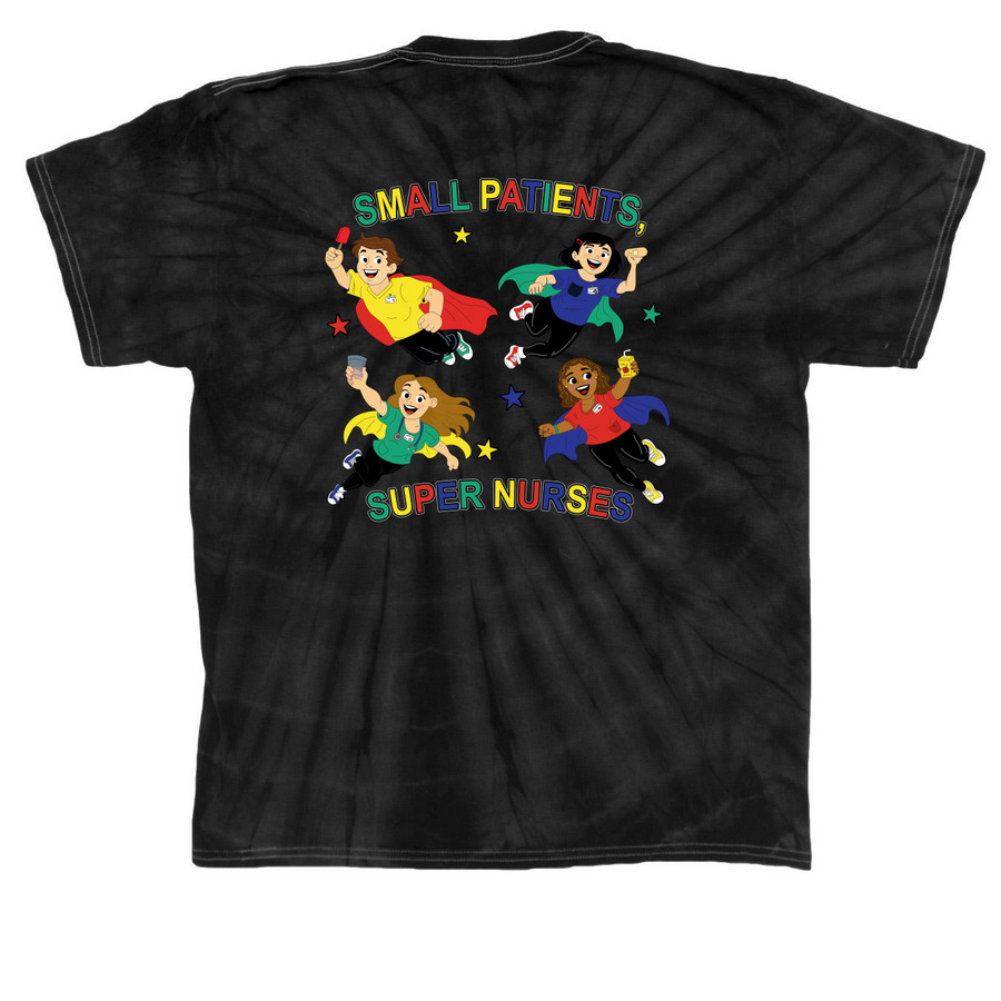 3W Merch, a Black Classic Tie Dye Tee (back-view)