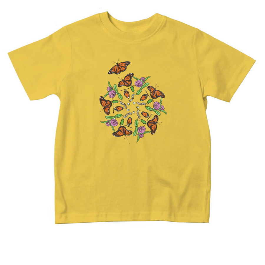 Monarch Mandala Toddler Tee, a Yellow Toddler Tee