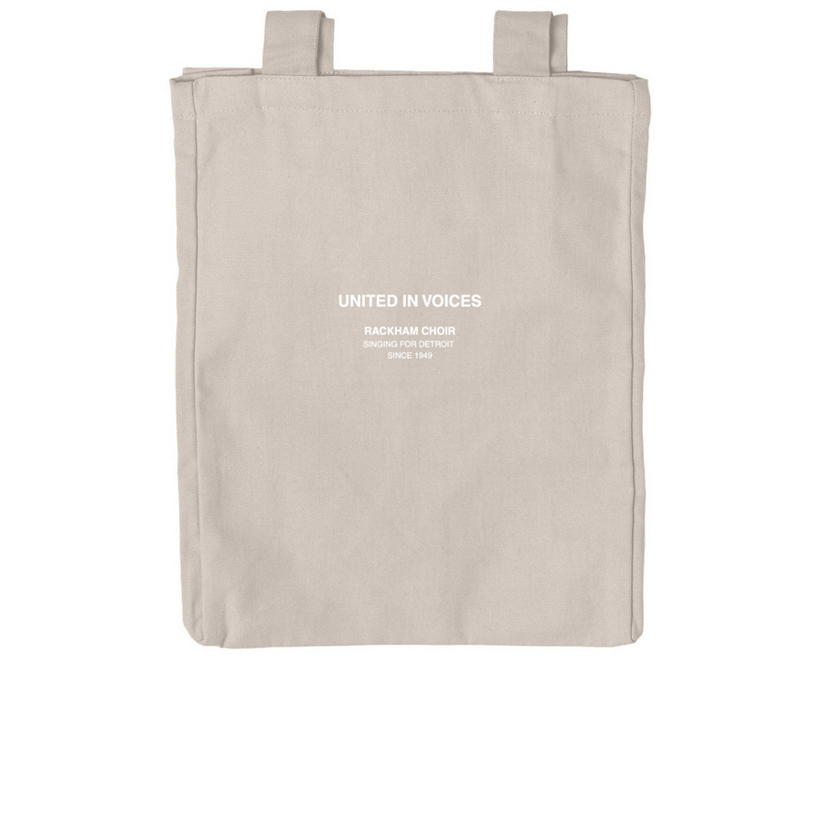 Rackham Choir Tote Bag, a Pumice Reclaimist Everywhere Tote Bag (back-view)