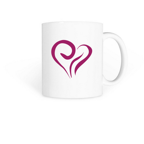 Family Heart Logo Mug, a White Coffee Mug