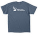 Classic Wren Tee, White Logo, a Indigo Blue Classic Unisex Tee (back-view)
