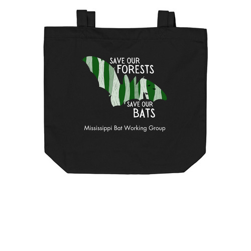 Save our Forests, Save our Bats Tote, a Black Organic Cotton Tote Bag