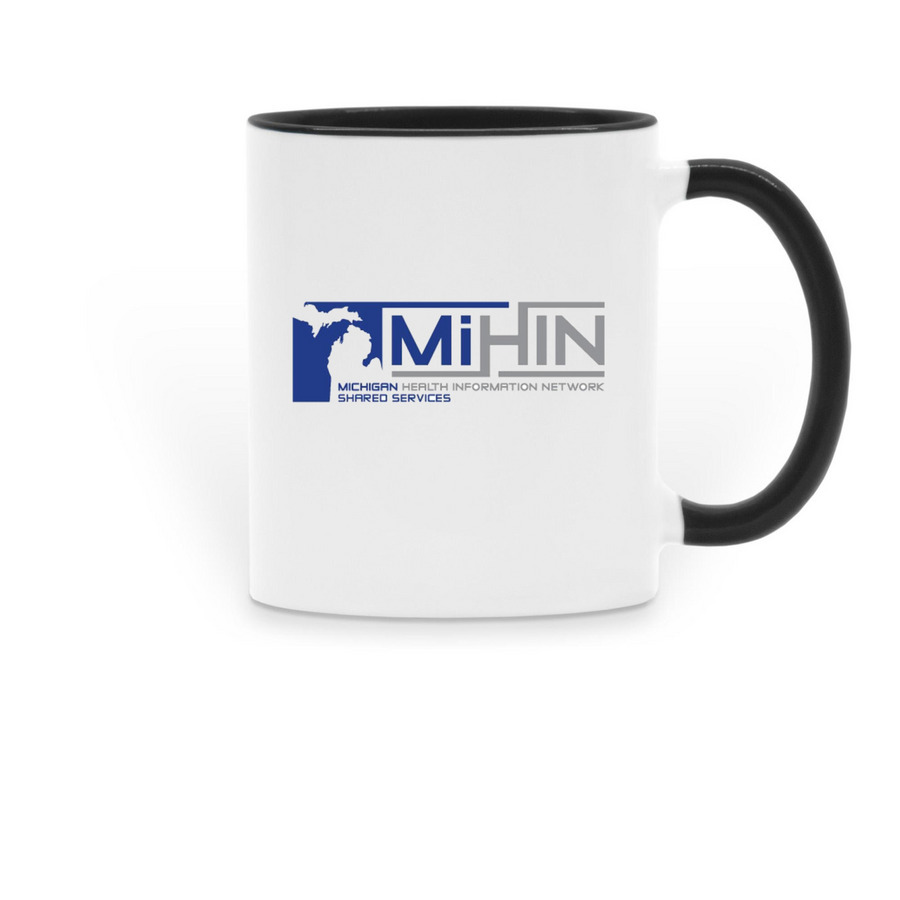 MiHIN Mug, a Black Two-Tone Ceramic Mug